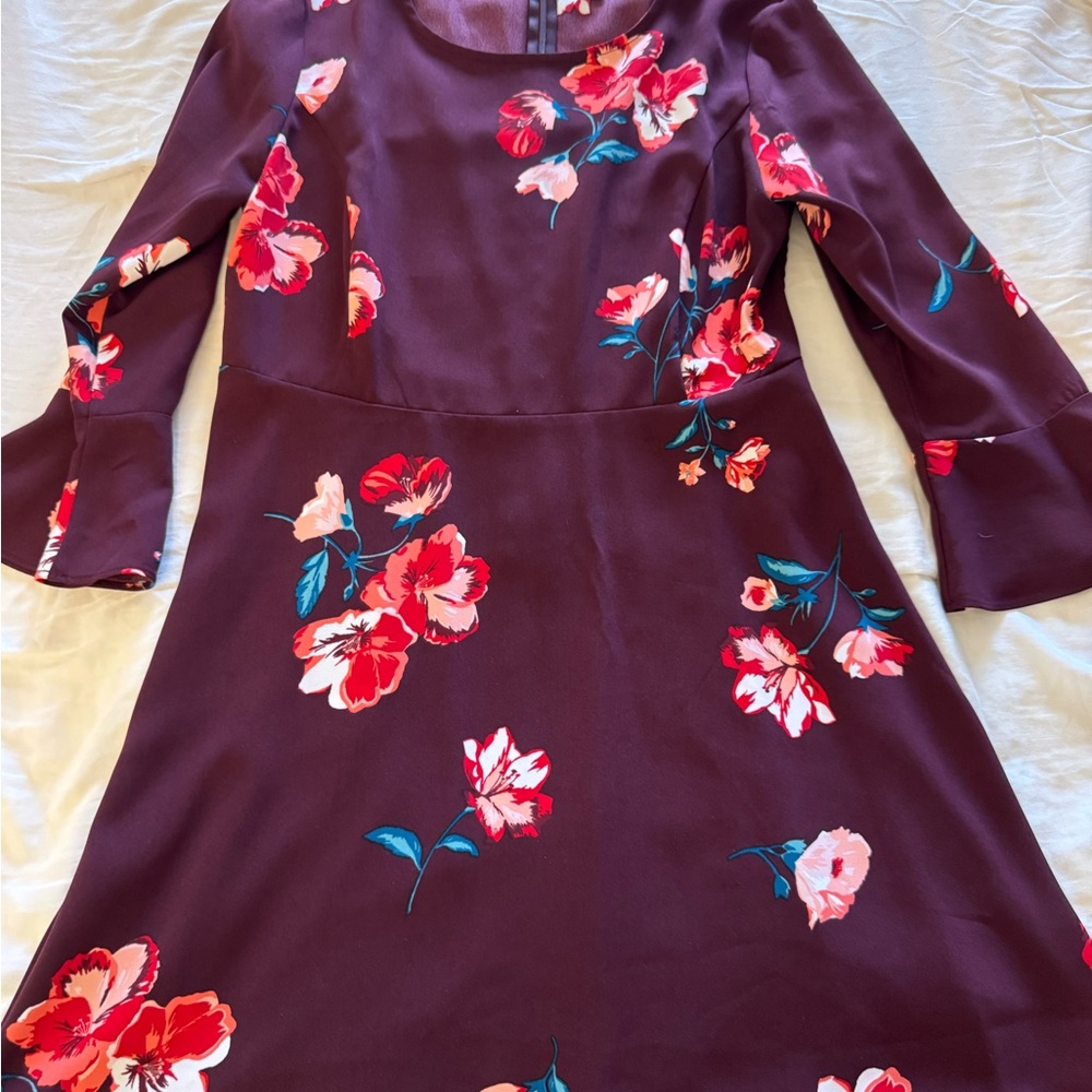Floral Burgundy Dress